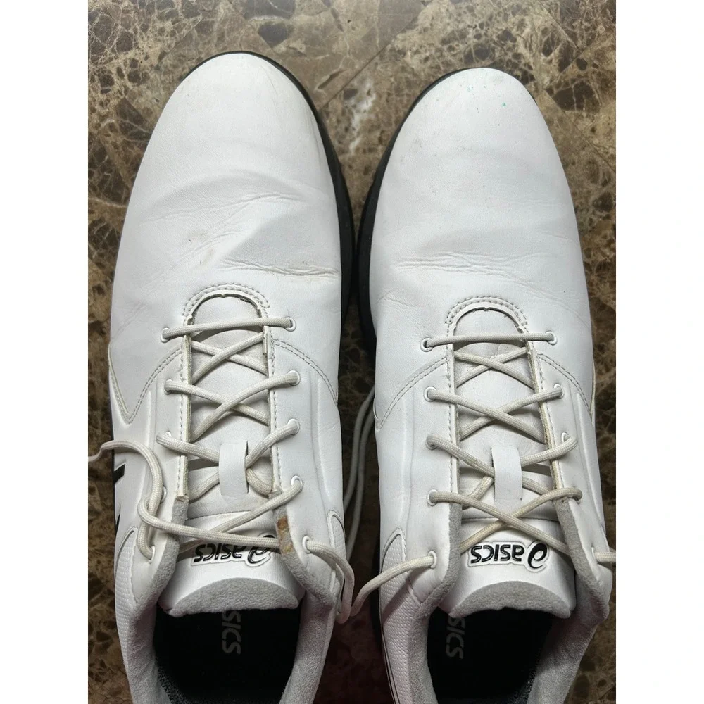 Asics Gel-Course Duo Golf Shoes Mens 13 White Black Spiked 1111A220